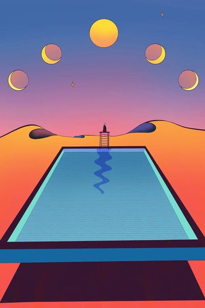 Floating Pool by Patrick Quirke canvas print