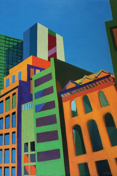 Tops Of Buildings by Patty Rodgers framed wall art