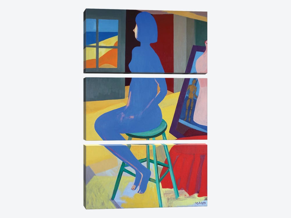 Blue Nude by Patty Rodgers 3-piece Canvas Art Print