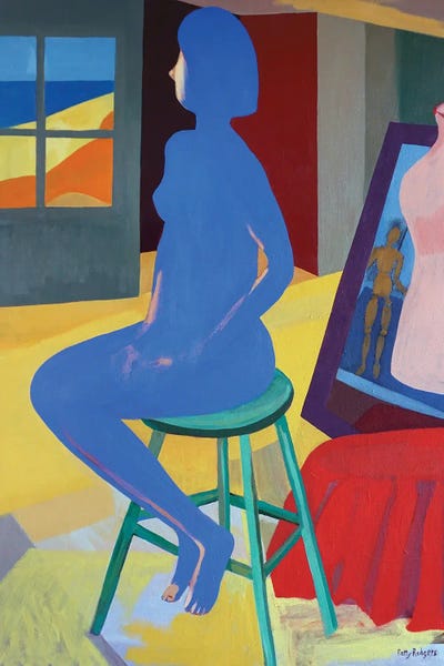 Vibrant Scenes in 2D: Blue Nude by Patty Rodgers