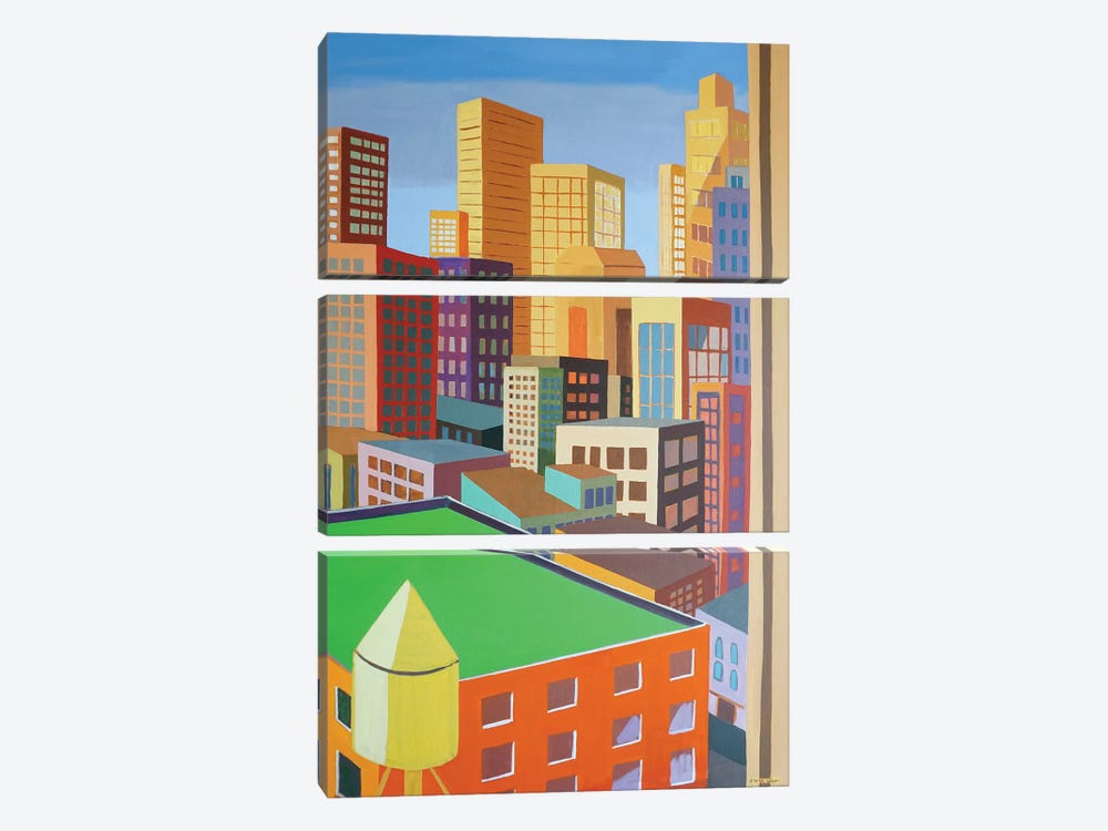 Geometry Of A City by Patty Rodgers 3-piece Art Print