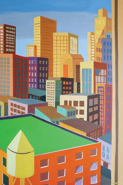 Vibrant Scenes in 2D: Geometry Of A City by Patty Rodgers