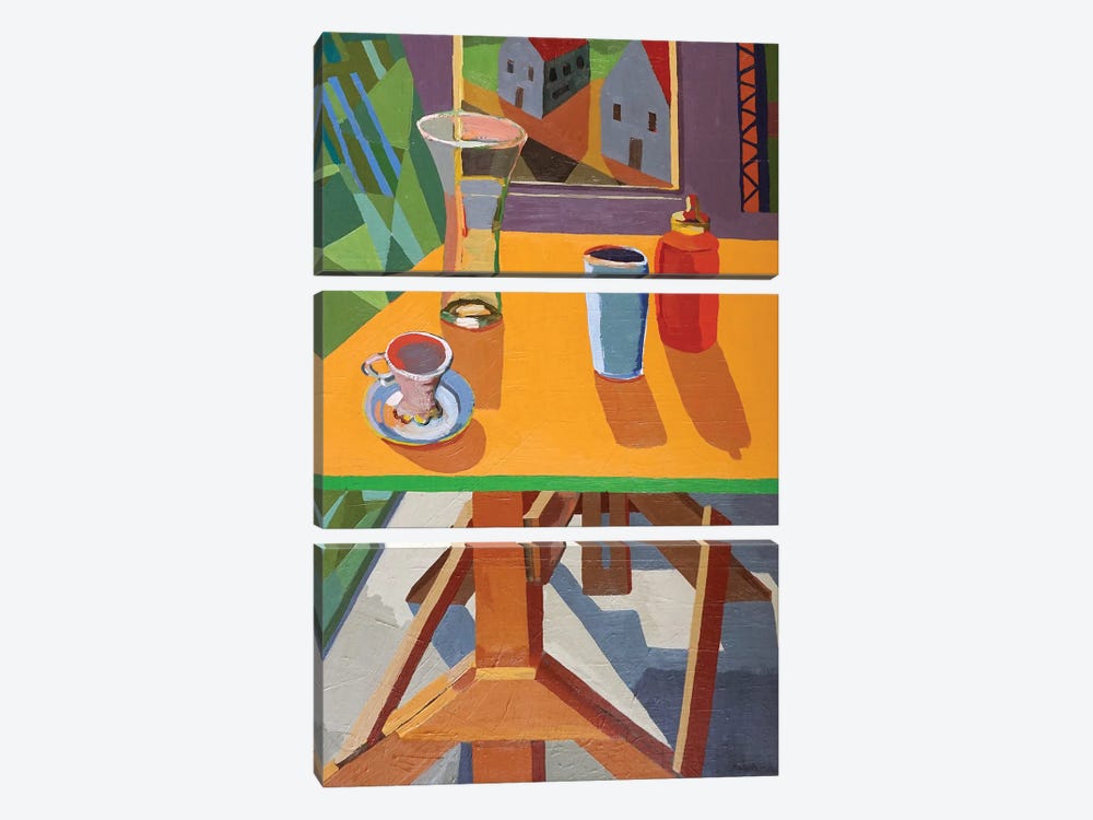 Drafting Table With Objects by Patty Rodgers 3-piece Canvas Art Print