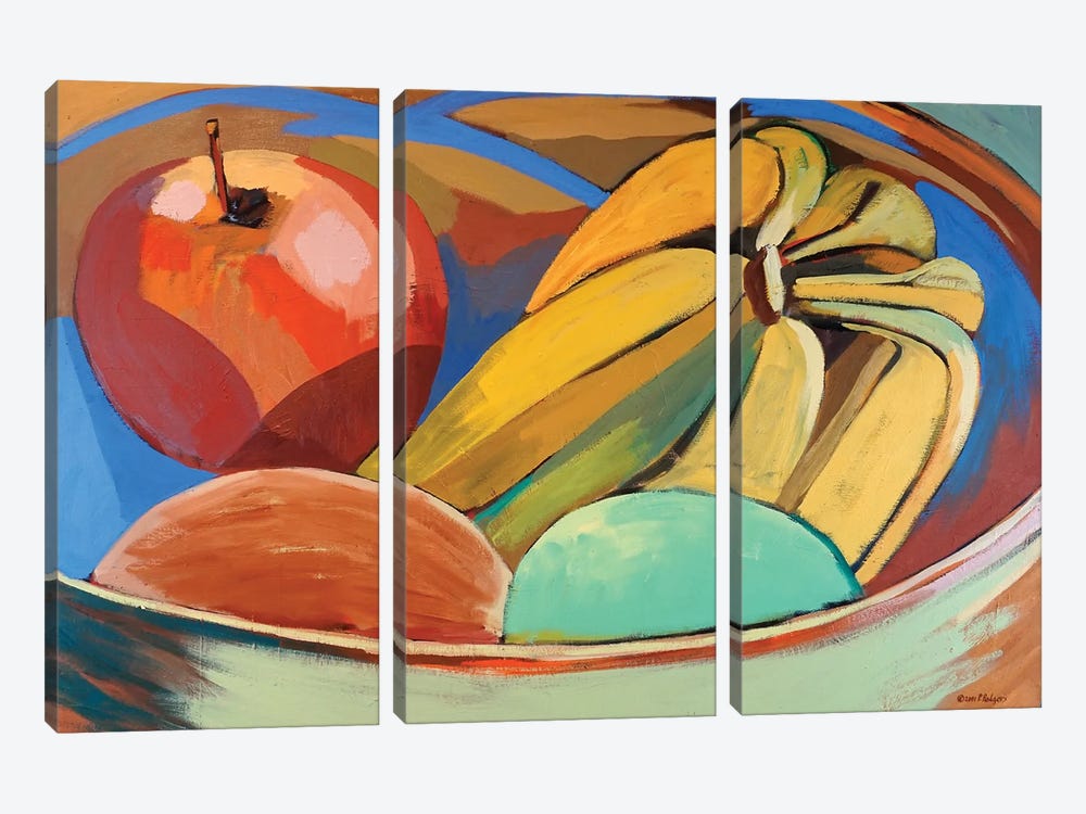 Apples And Bananas by Patty Rodgers 3-piece Canvas Art Print
