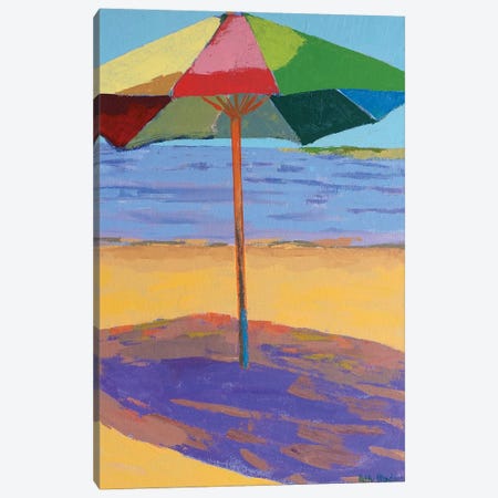 Beach Umbrella Canvas Print #PRD35} by Patty Rodgers Canvas Art Print