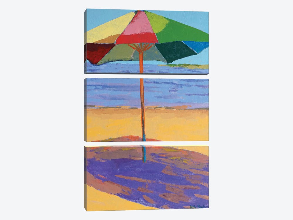 Beach Umbrella by Patty Rodgers 3-piece Art Print