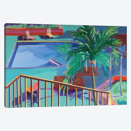 Poolside Florida Canvas Print #PRD47} by Patty Rodgers Canvas Artwork