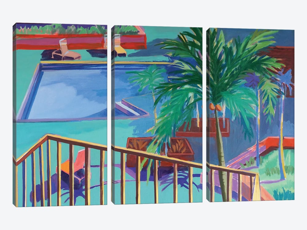 Poolside Florida by Patty Rodgers 3-piece Canvas Art
