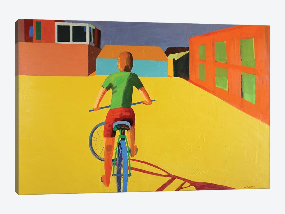 Boy On A Bike by Patty Rodgers 1-piece Canvas Print