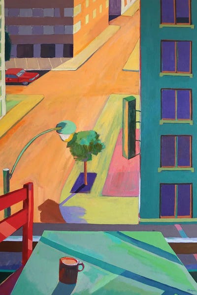 Red Chair And View Of The Street