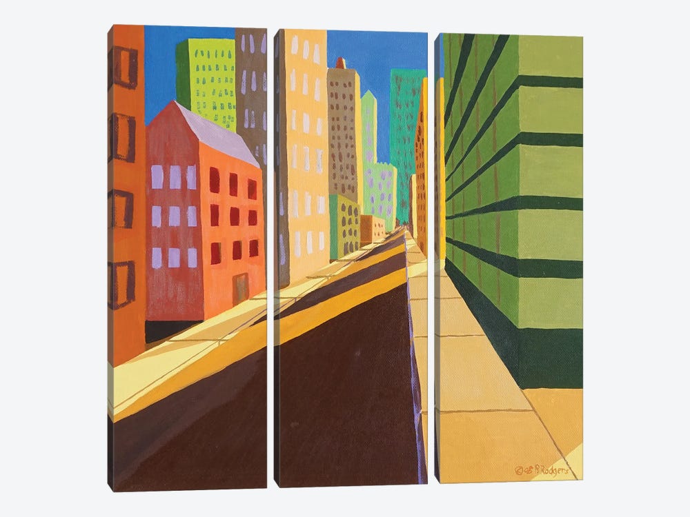 Empty Street by Patty Rodgers 3-piece Canvas Artwork