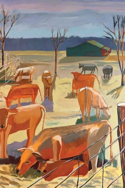 Cows In Shades Of Brown by Patty Rodgers framed wall art