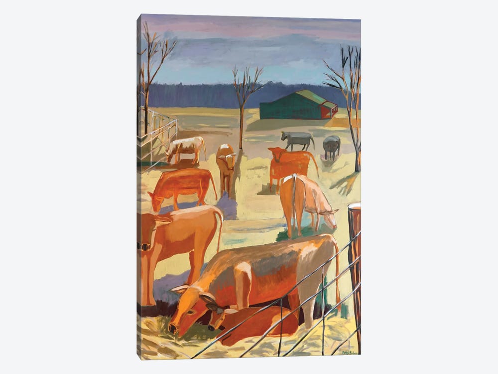 Cows In Shades Of Brown by Patty Rodgers 1-piece Art Print