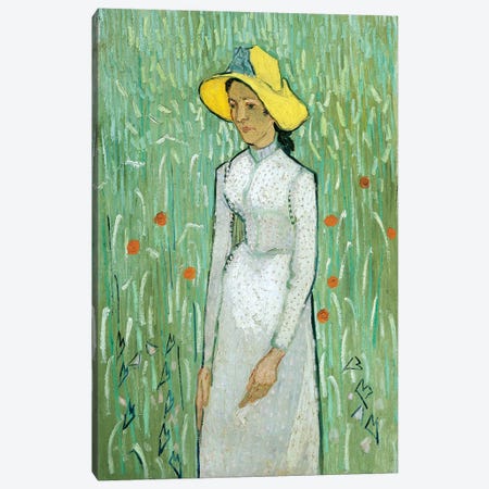 Girl in White, 1890 Canvas Print #PRE13} by Vincent van Gogh Art Print