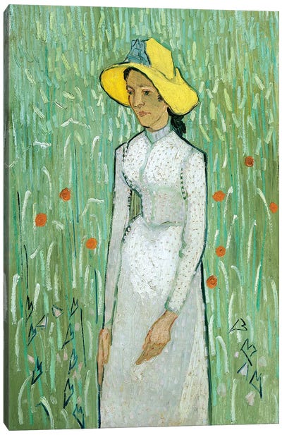 Girl in White, 1890 Canvas Art Print - Vincent van Gogh