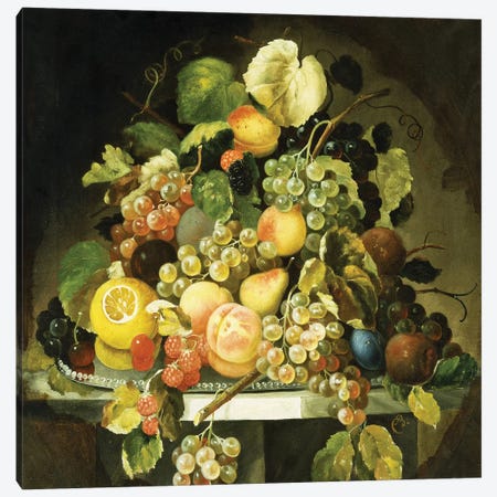 Still Life with Fruit, Canvas Print #PRE14} by Charles Baum Canvas Artwork