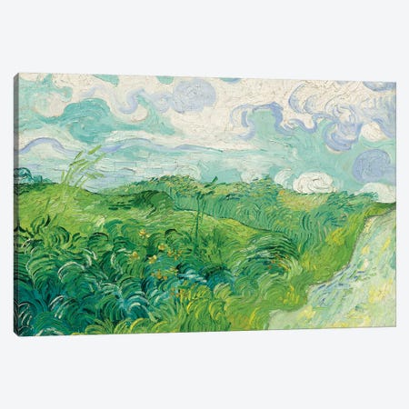 Green Wheat Fields, Auvers, 1890 Canvas Print #PRE7} by Vincent van Gogh Canvas Artwork
