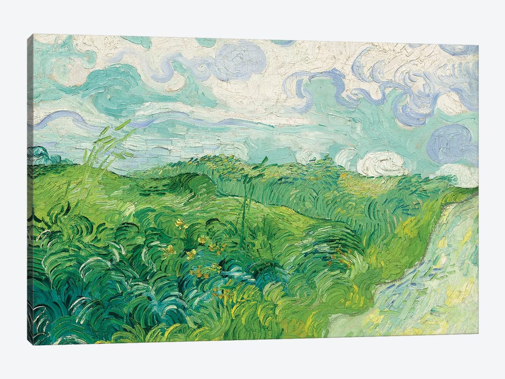 Green Wheat Fields, Auvers, 1890 1-piece Art Print