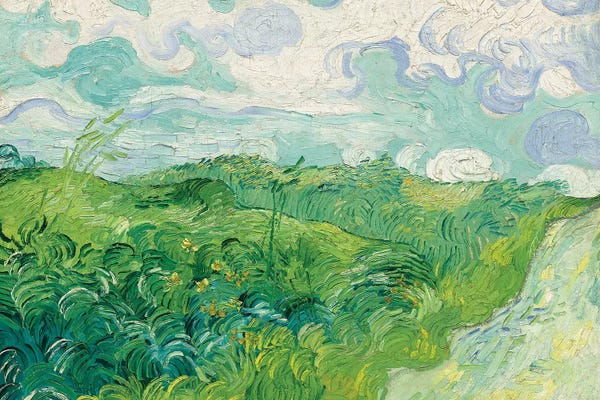 Country: Green Wheat Fields, Auvers, 1890 by Vincent van Gogh