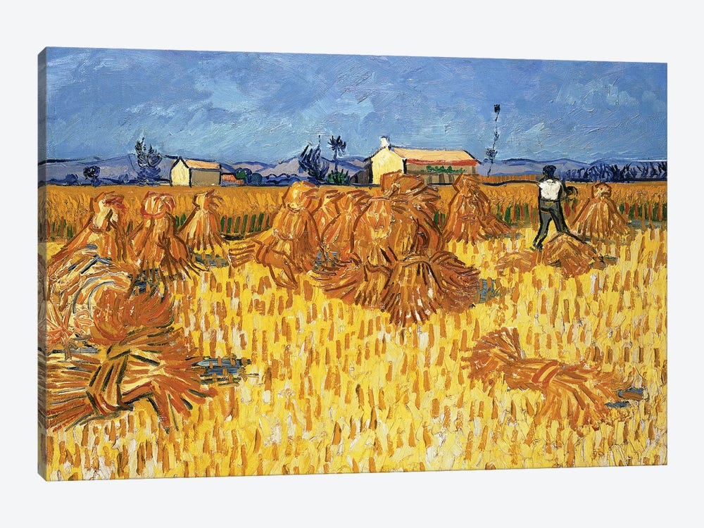 Harvest in Provence, June 1888 by Vincent van Gogh 1-piece Canvas Art