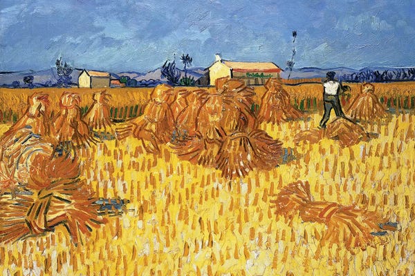 Post-Impressionism: Harvest in Provence, June 1888 by Vincent van Gogh
