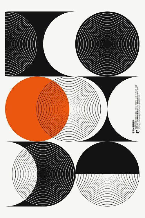 Spheres by PosterLad wall art