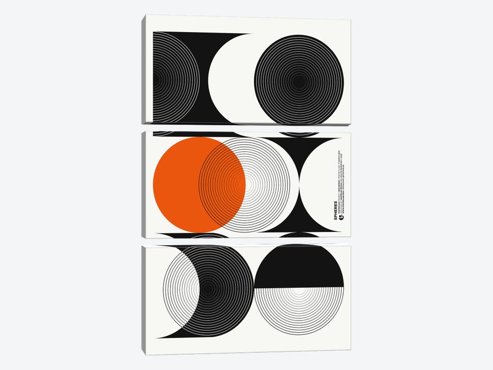 Spheres by PosterLad 3-piece Art Print
