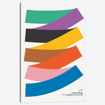 Rainbow Ribbon Canvas Print #PRL13} by PosterLad Canvas Art
