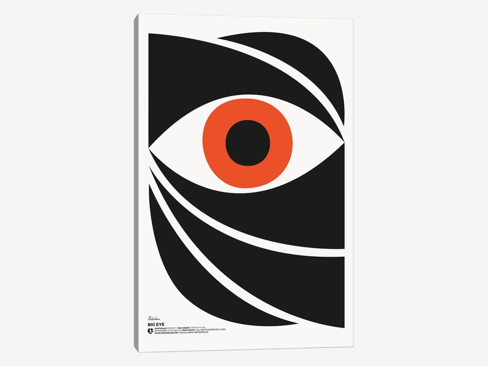 Big Eye by PosterLad 1-piece Canvas Artwork