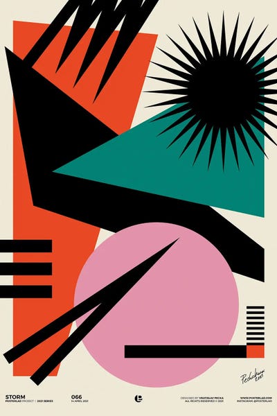 Retro Geo Abstracts: Storm by PosterLad