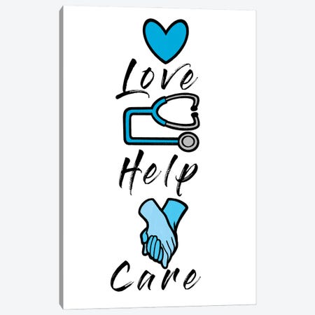 Love Help Care Canvas Print #PRM146} by Marcus Prime Art Print
