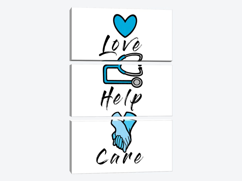 Love Help Care by Marcus Prime 3-piece Art Print