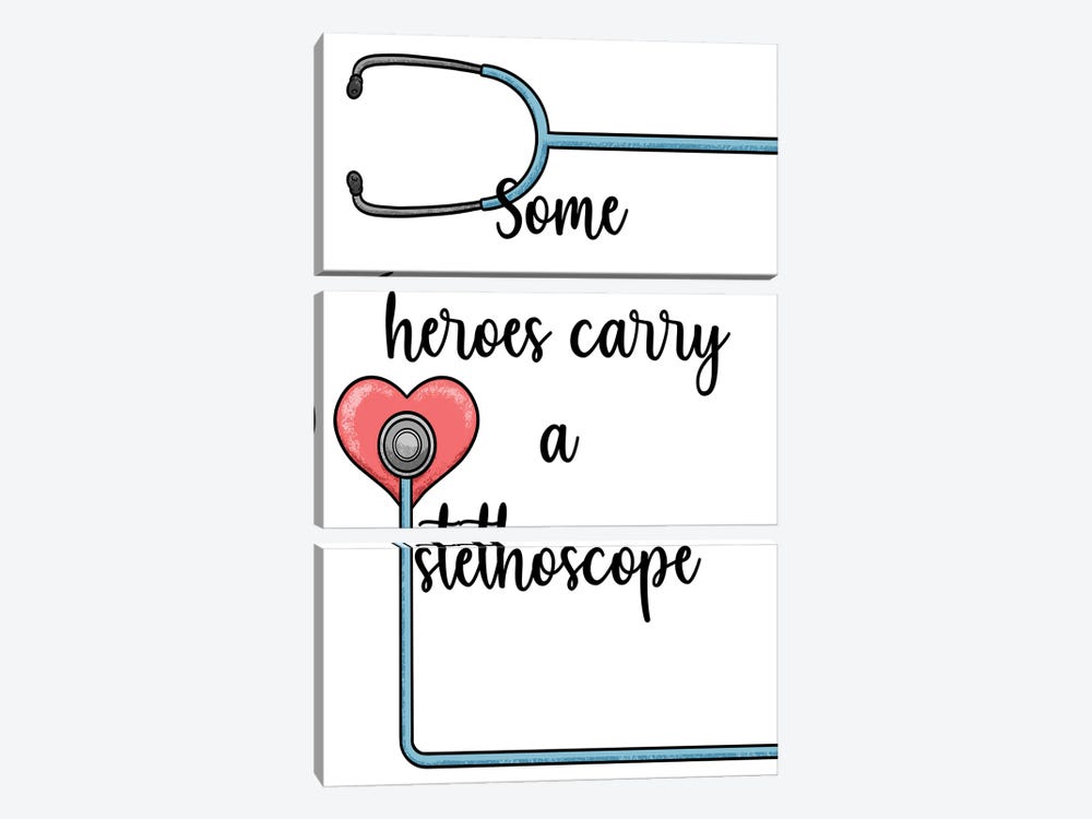 Stethoscope Heroes by Marcus Prime 3-piece Canvas Wall Art