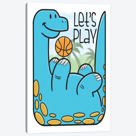Dino Playing Canvas Print #PRM214} by Marcus Prime Canvas Print