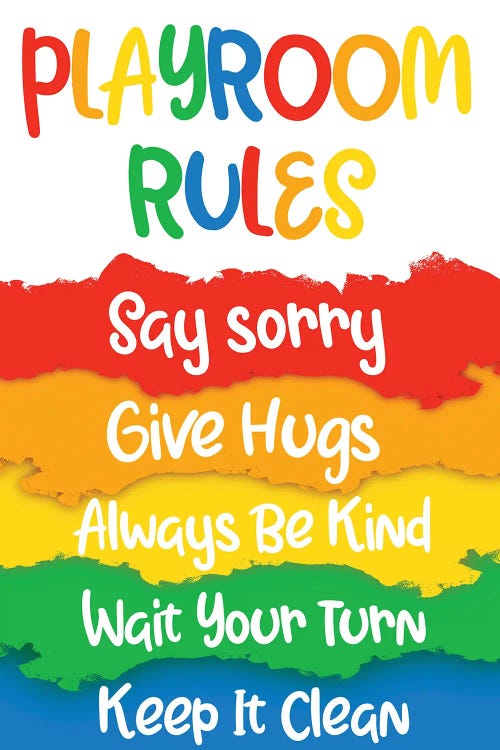 Playroom Rules by Marcus Prime wall art