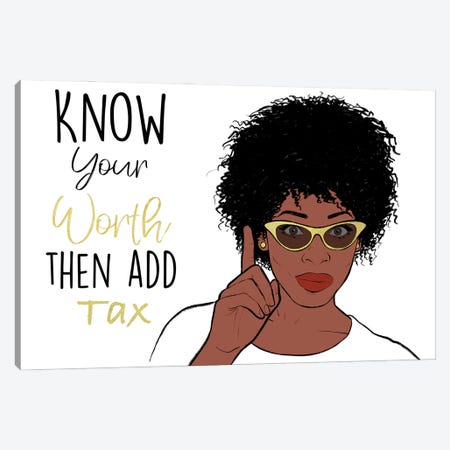 Know Your Worth Canvas Print #PRM293} by Marcus Prime Canvas Artwork