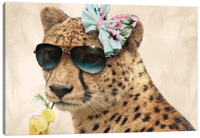 Cool Safari Cat Canvas Art Print - Cheetah Art