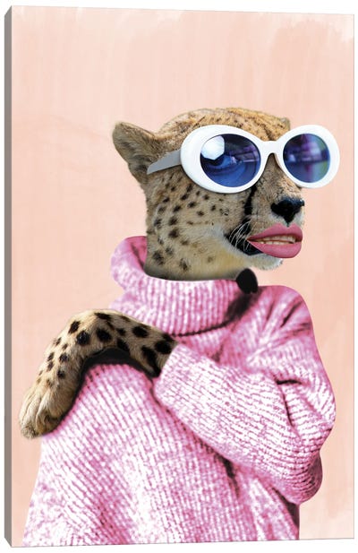 Fashion Diva Canvas Art Print - Cheetah Art