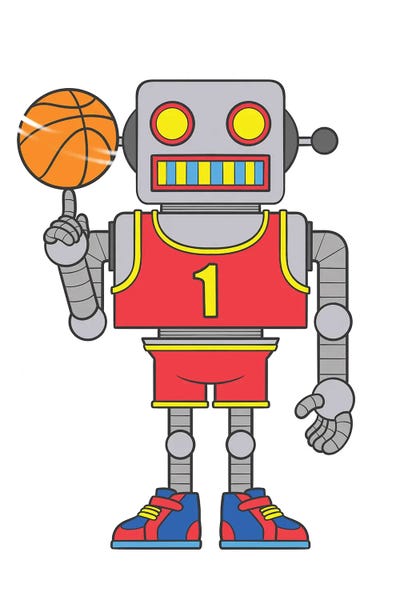 Robo Hoops III by Marcus Prime framed wall art