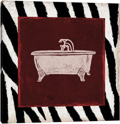 Crimson Safari Bath III Canvas Art Print - Marcus Prime
