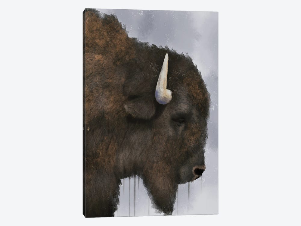 Dripping Bison by Marcus Prime 1-piece Canvas Print
