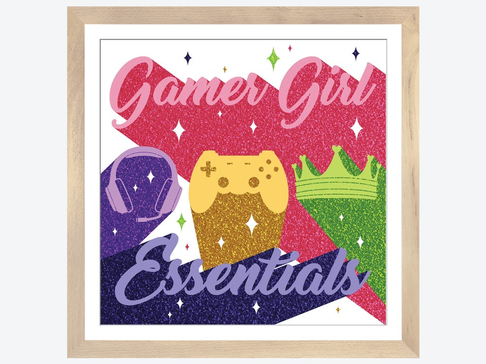 Gamer Girl Essentials - Marcus Prime Canvas Art Print ( television & Movies > Video Games art) - 12x12 in