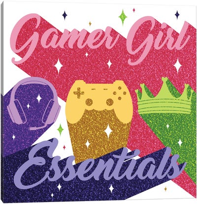 Gamer Girl Essentials Canvas Art Print - Marcus Prime
