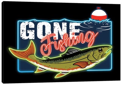 Gone Fishing Canvas Art Print - Marcus Prime