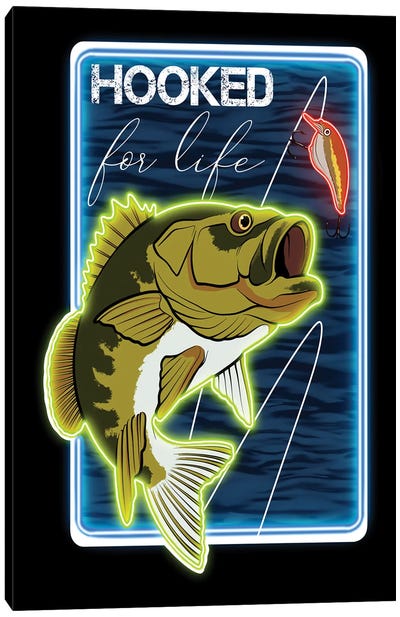 Hooked For Life Canvas Art Print - Marcus Prime