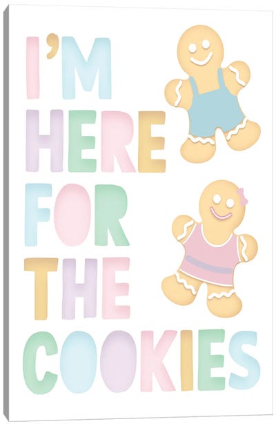 Here For The Cookies Canvas Art Print - Naughty or Nice