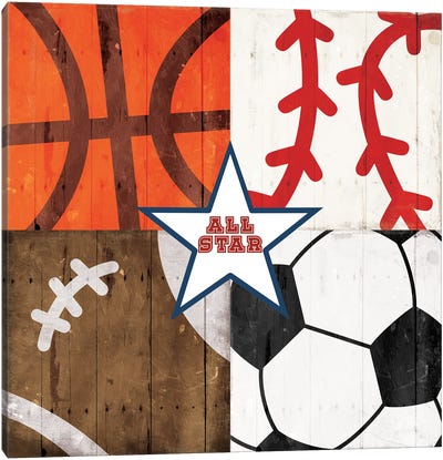 All Star Sports Canvas Art Print - Marcus Prime