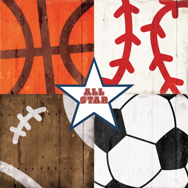 Kids Sports Art: All Star Sports by Marcus Prime