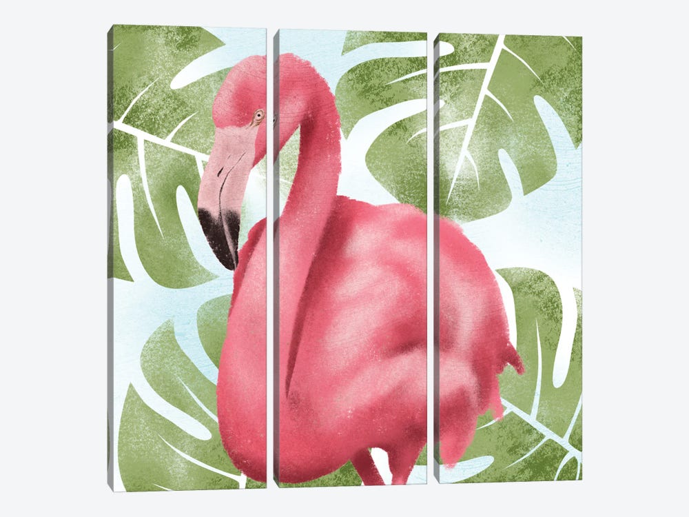 Emerging Flamingo II by Marcus Prime 3-piece Canvas Wall Art