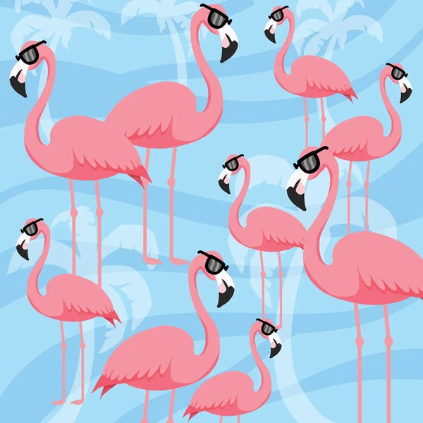 Flamingos: Tropical Visions by Marcus Prime